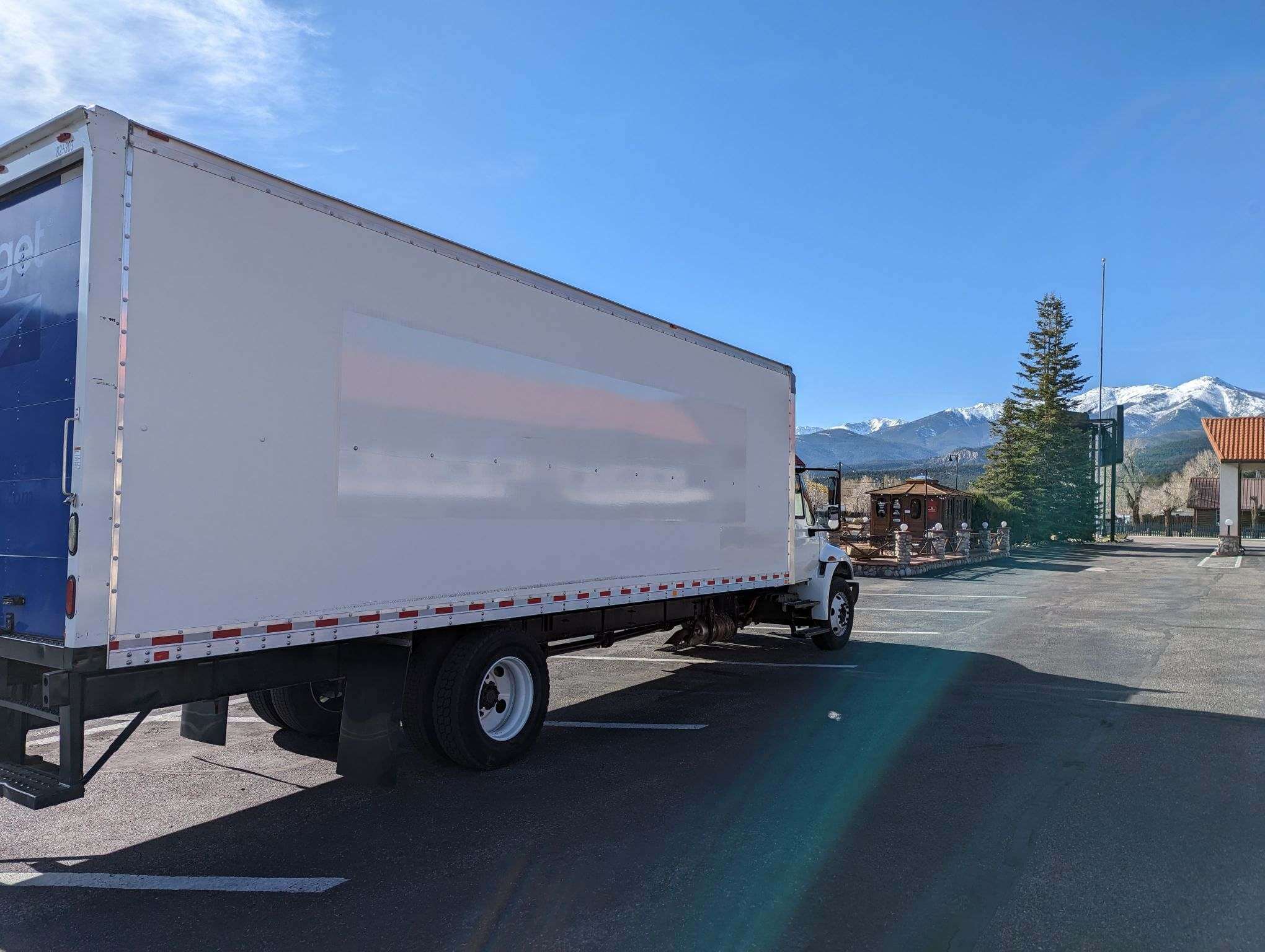 Mountain movers truck back view mountain movers truck back view